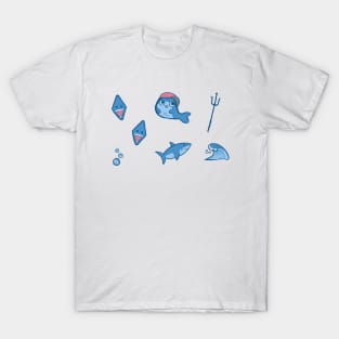 Gawr Gura Cute Shark Pattern Set Vtuber T-Shirt